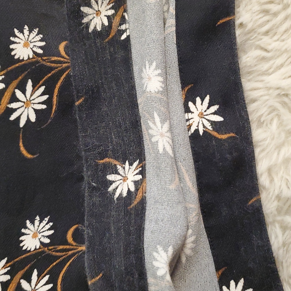 Anthropologie Navy Floral Wide-Leg Pants - Picture 9 of 16
